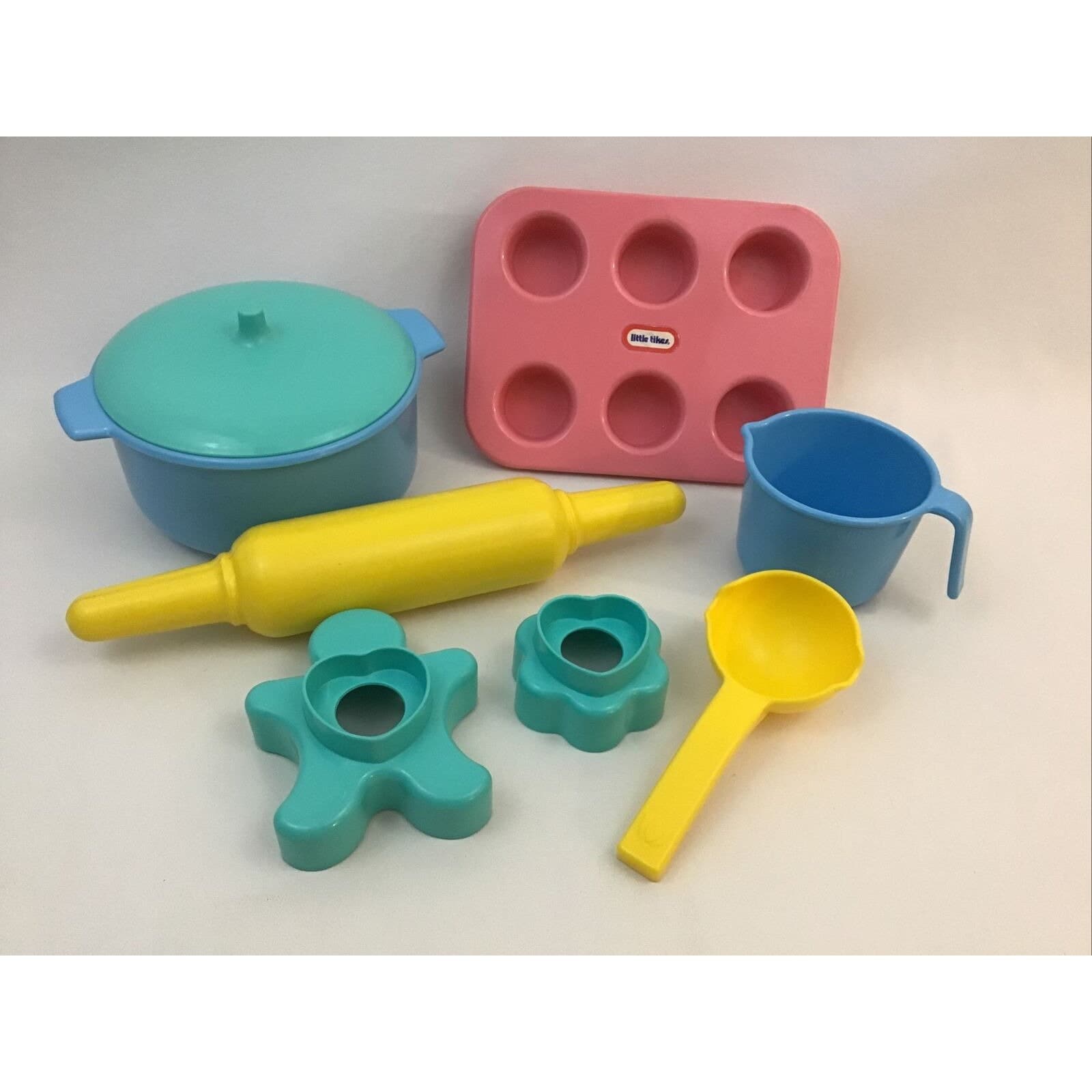 Little Tikes Kitchen Ware Play Set Vintage 1992 Set of 8 Pieces Almost Complete Etsy
