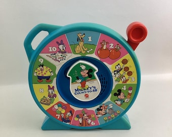 Mattel See N Say Mickey’s Count To 10 Talking Spin Toy 1989 Tested Works