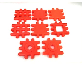 Bloques de waffle de repuesto Little Tikes Wee Waffle Blocks rojos, 8 piezas
