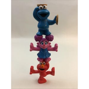 Sesame Street Stacking Friends Set of 3 Figures Elmo Abby Cadabby Cookie Monster