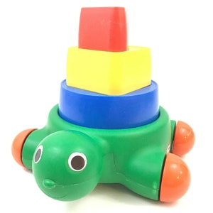 Little Tikes Turtle Shells Stacking Nesting Shapes Colors Vintage 90s Toy