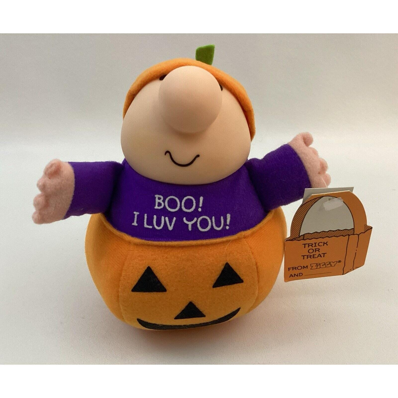 Ziggy American Greetings Plush Boo I Luv You Pumpkin Vintage