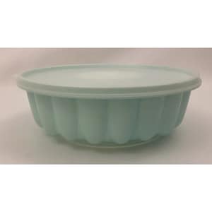 Tupperware 3pc Jello Mold Clear And Very Light Blue Green