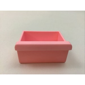 Playskool Dollhouse Refrigerator Pink Pullout Bin Replacement Piece Vintage