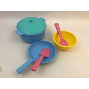 Little Tikes Party Ware Play Set #4285 Replacement Pans Bowl Lid 1996 Vintage