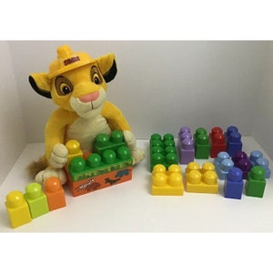 Disney Mega Bloks Build With Simba Lion King Plush 19 Blocks