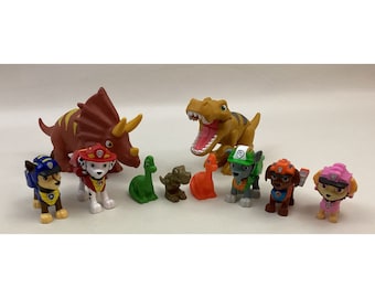 Paw Patrol DIno Rescue Dinosaurs And Figures Lot Of 10 Pcs