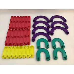 Playskool Alpha Build play Nick Jr Vintage 1995 Build Letters Replacements 33Pcs