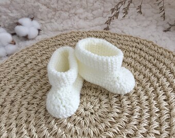 Chausson Bebe Au Crochet Etsy France Chausson Bebe Au Crochet Etsy France