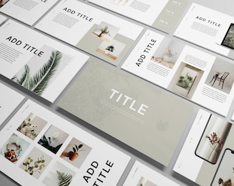 Minimal Magazine Style Business PowerPoint Presentation Template, Aesthetic & Clean Slide Deck