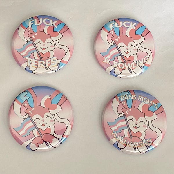 trans rechts sylveon abzeichen