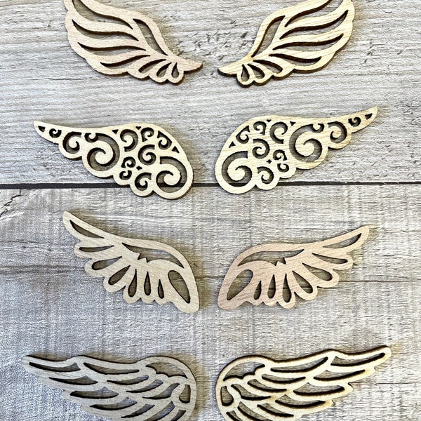 Wood Angel Wings ~ Decorative Embellishments for Crafts, Scrapbooking, Mixed Media or card making