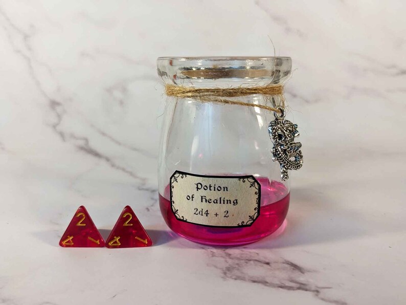 Potion Set Des Jeu De Role Bescon Mini Transparent Red D4 Dice 30pcs Healing Dice Dnd - 6