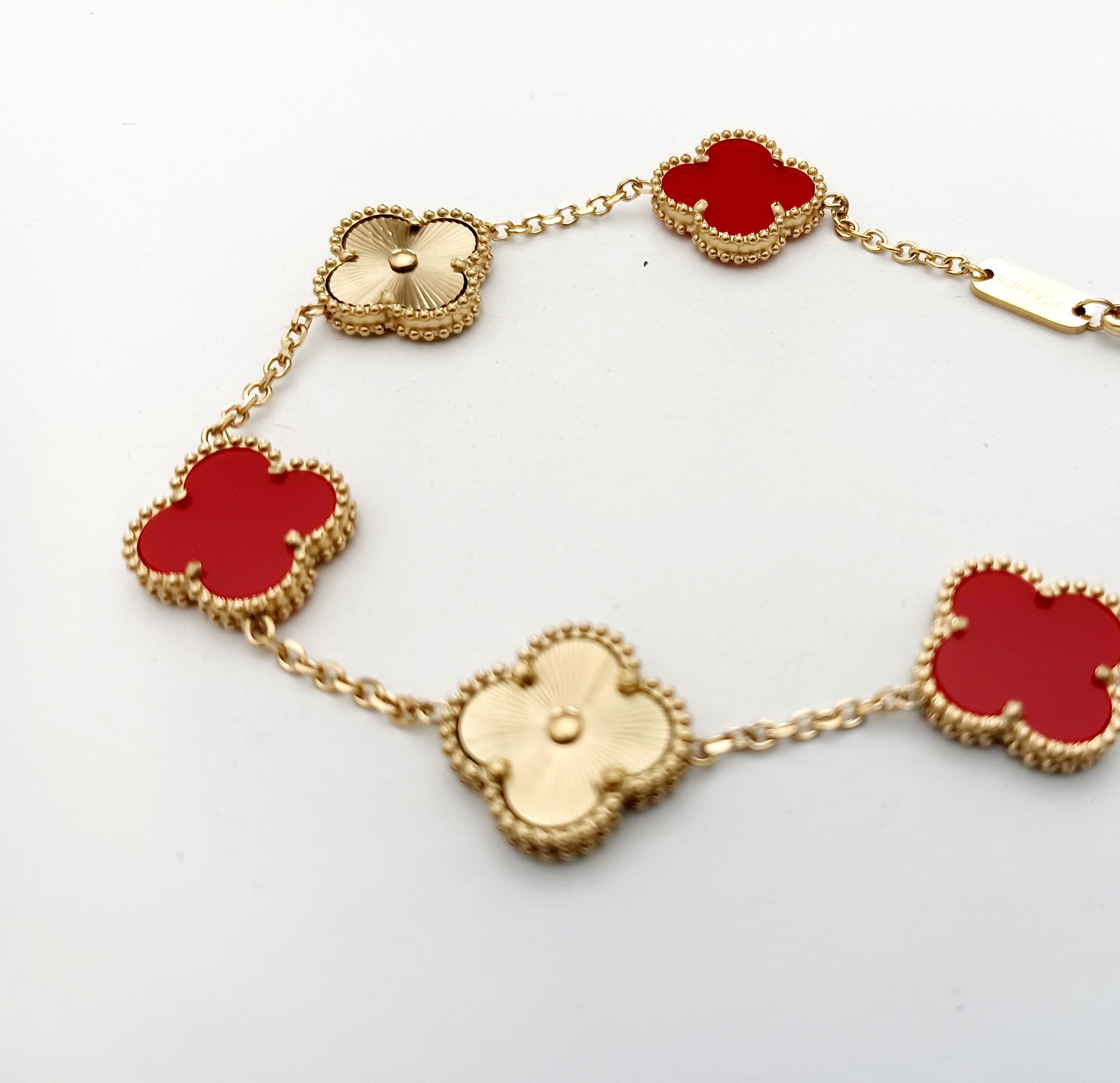 Clover Bracelet Love Clover Bracelet 18K Gold Plated Etsy UK