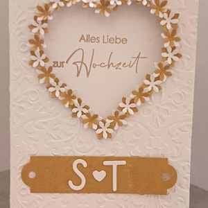 Hochzeitskarte "Blumenherz"