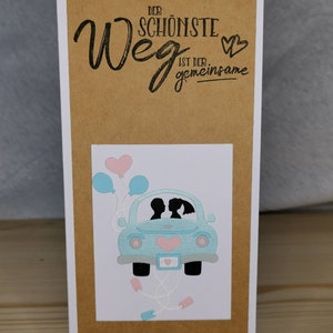 Hochzeitskarte "Hochzeitsauto"