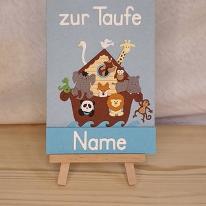 Karte zur Taufe "Arche Noah"