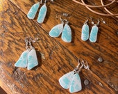 Vintage Upcycled Butterprint Pyrex Earrings - Larger