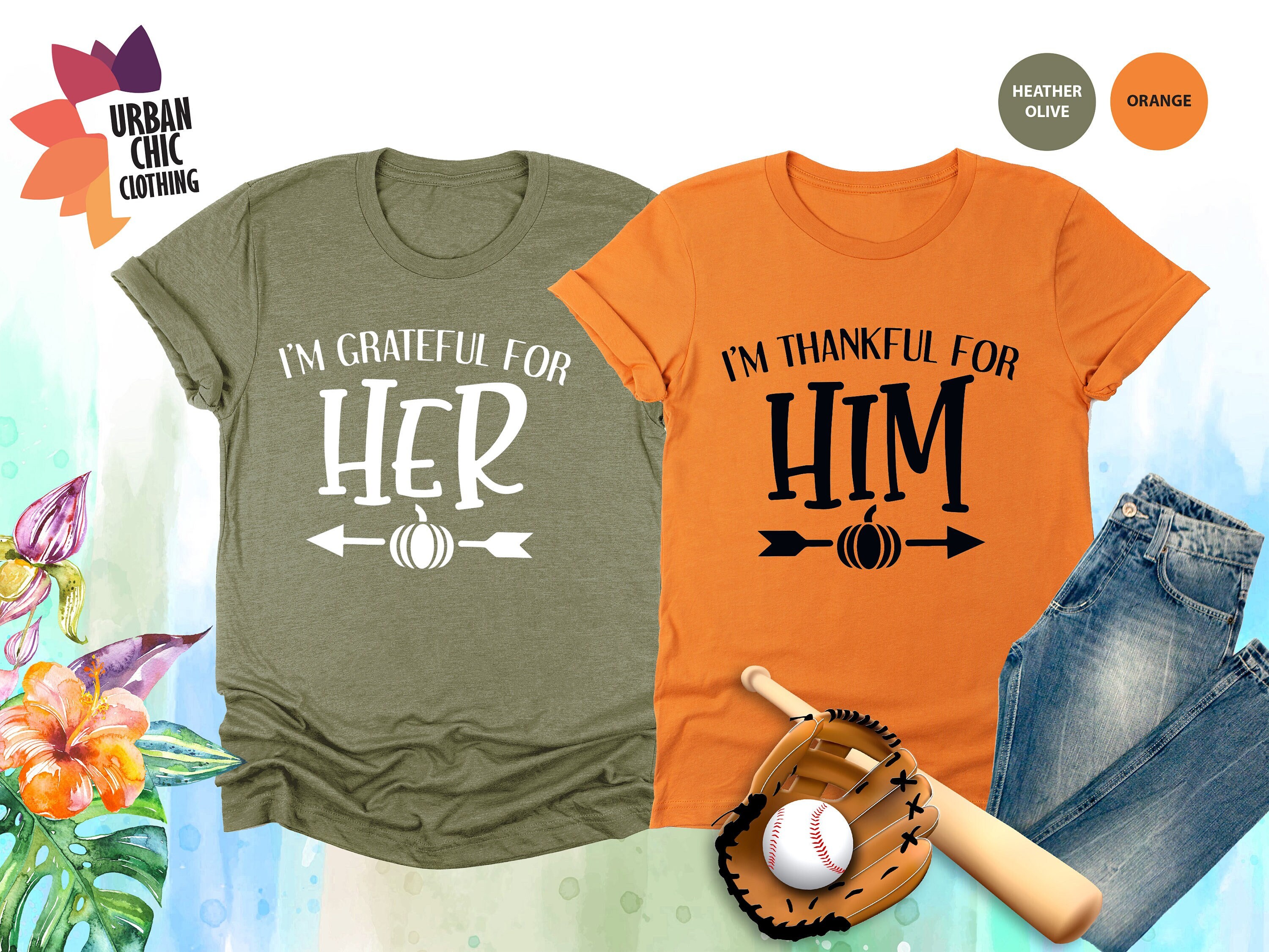 Thankful Shirt Couples Thanksgiving Shirt I'm Thankful - Etsy