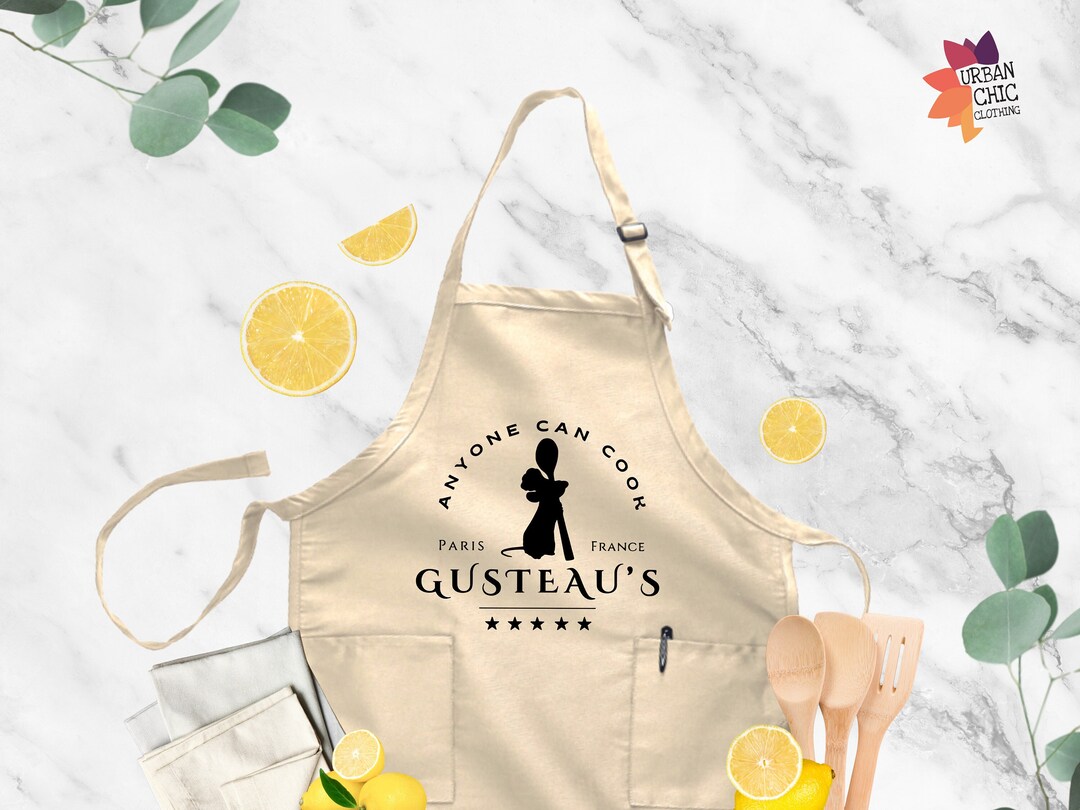 Anyone Can Cook Gusteau's Apron, Disney Cooking Apron, Remy Chef Apron