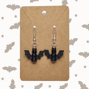 LEGO Bat Earrings | Halloween | Silver Plated