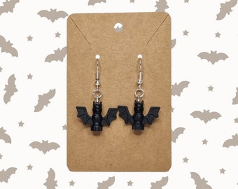 LEGO Bat Earrings | Halloween | Silver Plated