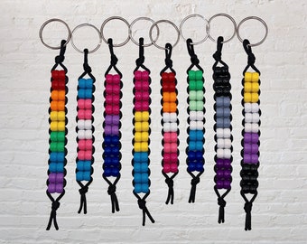 Pride Beaded Stim Keyring | Sensory Keyring | LGBTQ+ | Anxiety | Autism | ADHD