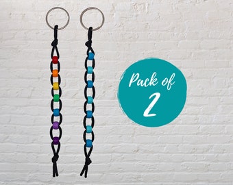 Beaded Stim Keyrings | Pack of 2 Sensory Keyrings | Anxiety | Autism | ADHD