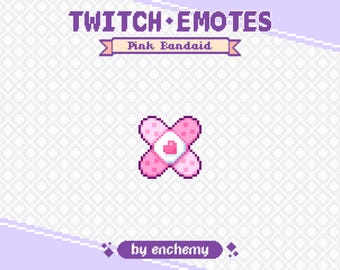 Medical Pink Band Aid Pixel Art Channel Point Icon for Twitch (Digital Download)