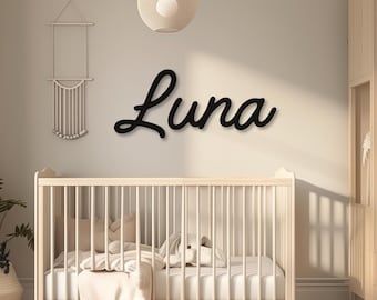 Custom Wooden Name Sign – Nursery Wall Decor, Baby Shower Gift