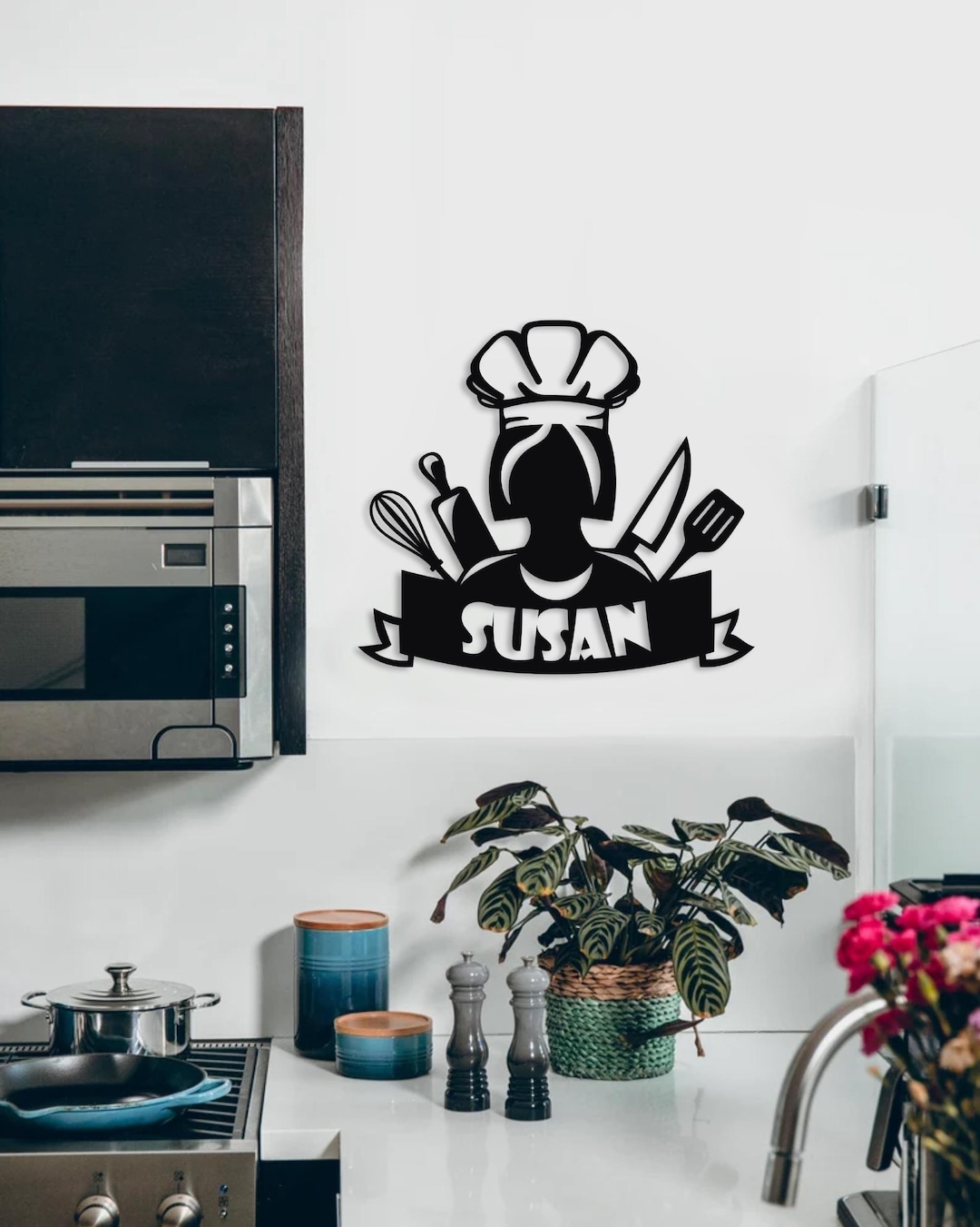 Personalized Chef MDF Sign: Custom Kitchen Wall Art - Etsy