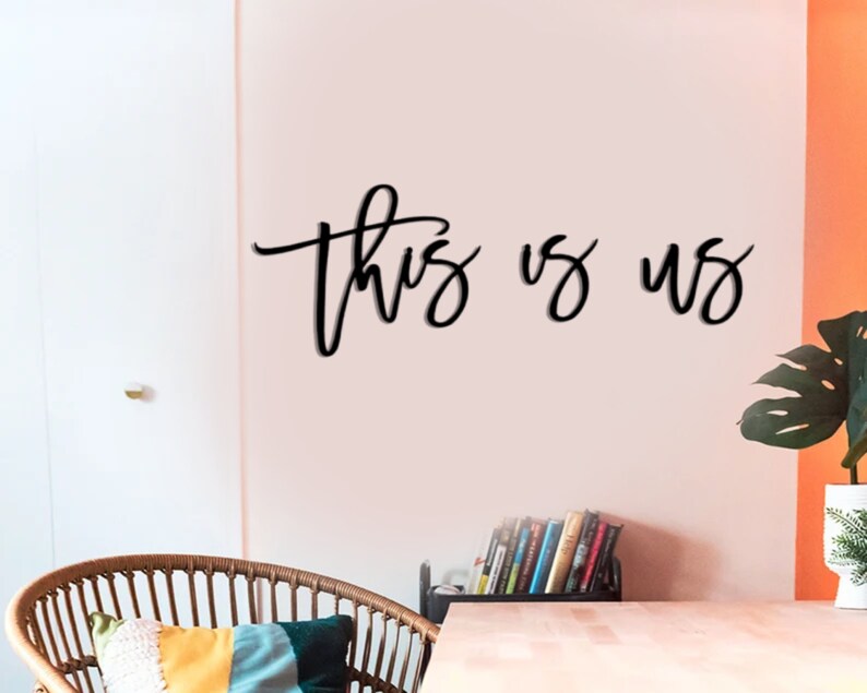 This is Us Wooden Wall Sign– Modern Script Family Quote Decor for ...