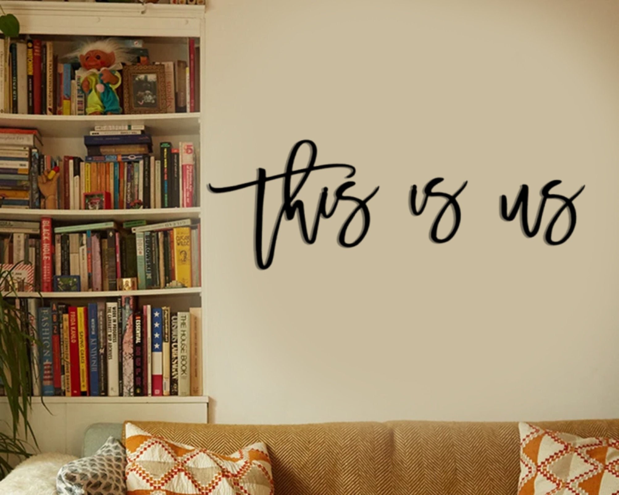 This is Us Wooden Wall Sign– Modern Script Family Quote Decor for ...