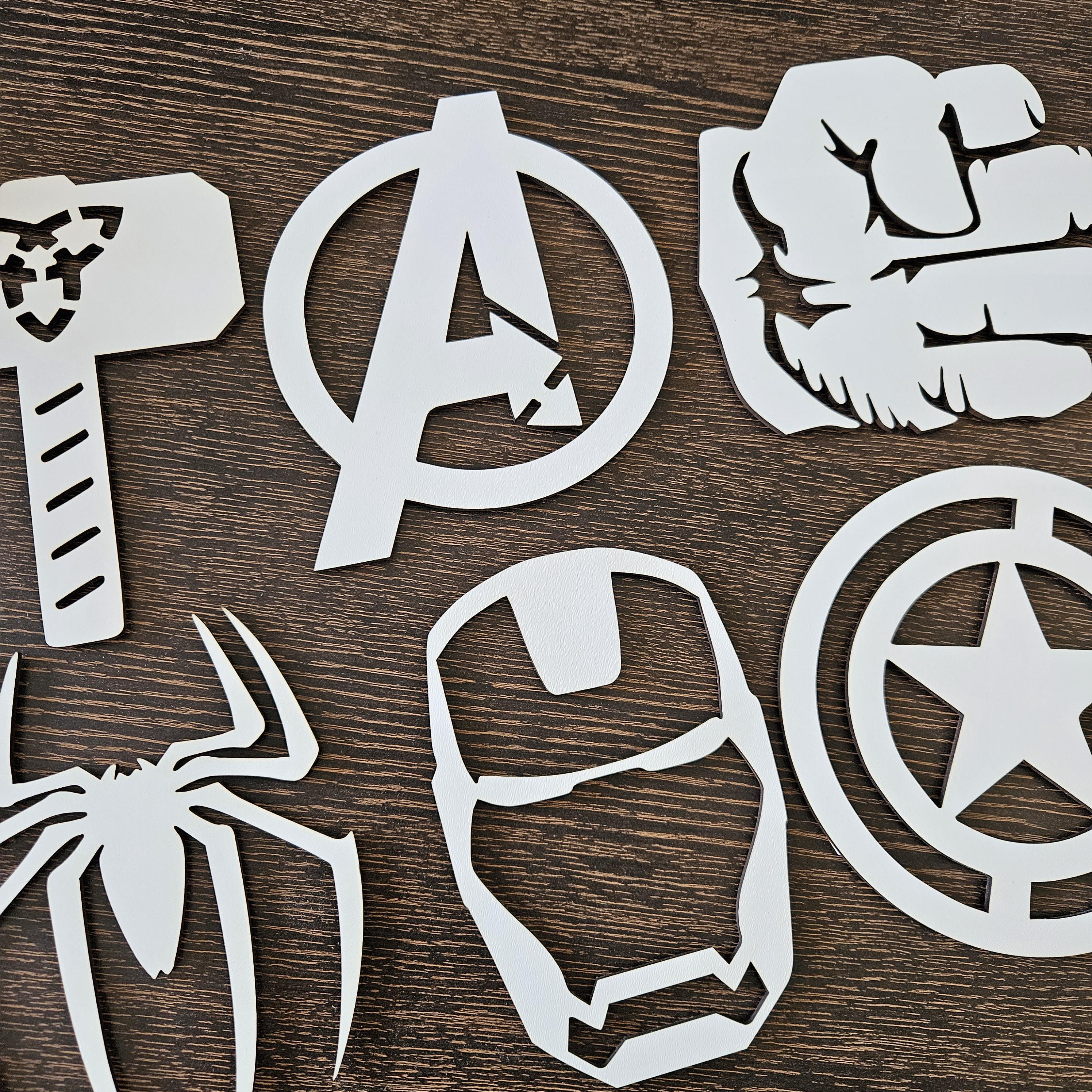 Marvel Avengers Sets of 6 Wood Wall Art , Nursery Wooden Home
