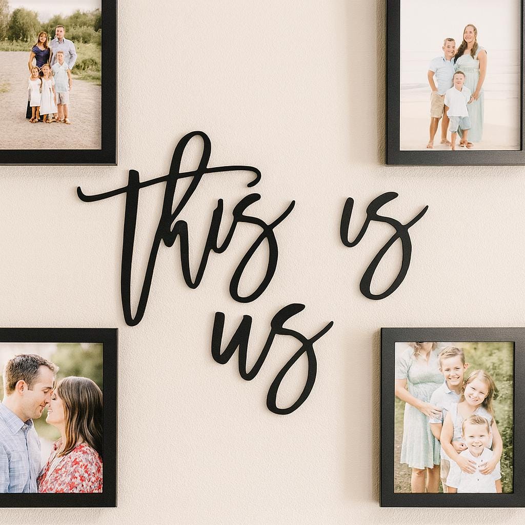 This is Us Wooden Wall Sign– Modern Script Family Quote Decor for ...
