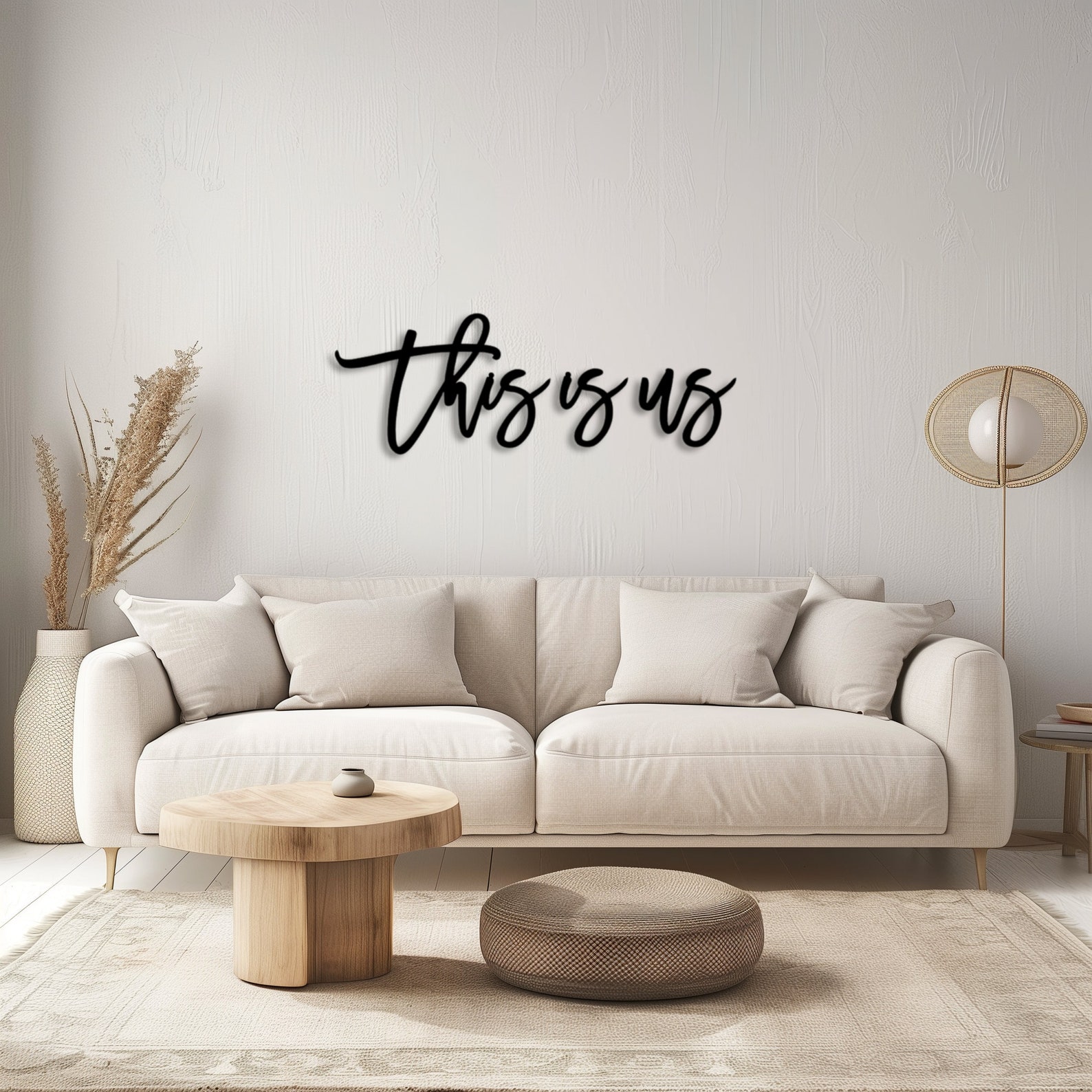 This is Us Wooden Wall Sign– Modern Script Family Quote Decor for ...