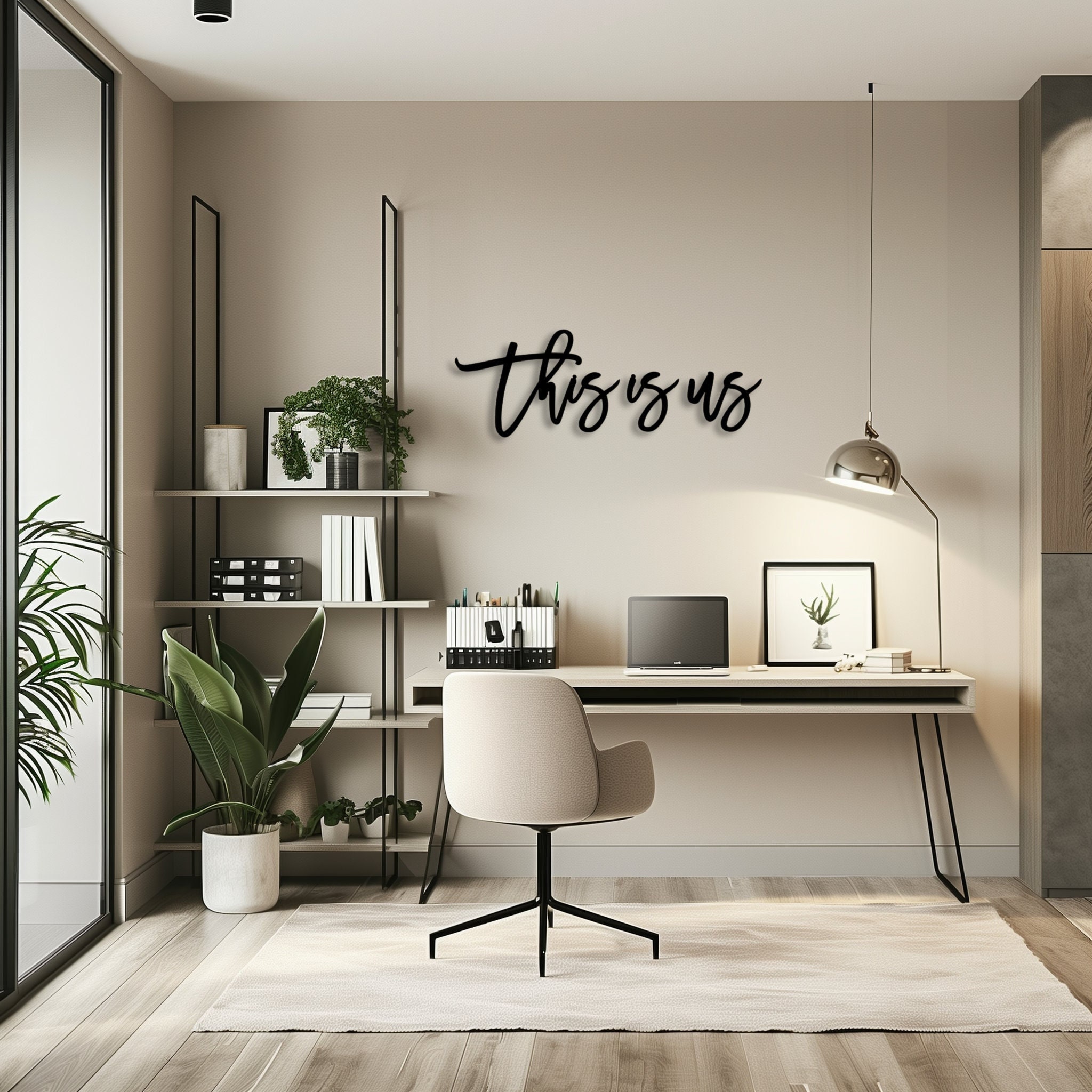 This is Us Wooden Wall Sign– Modern Script Family Quote Decor for ...