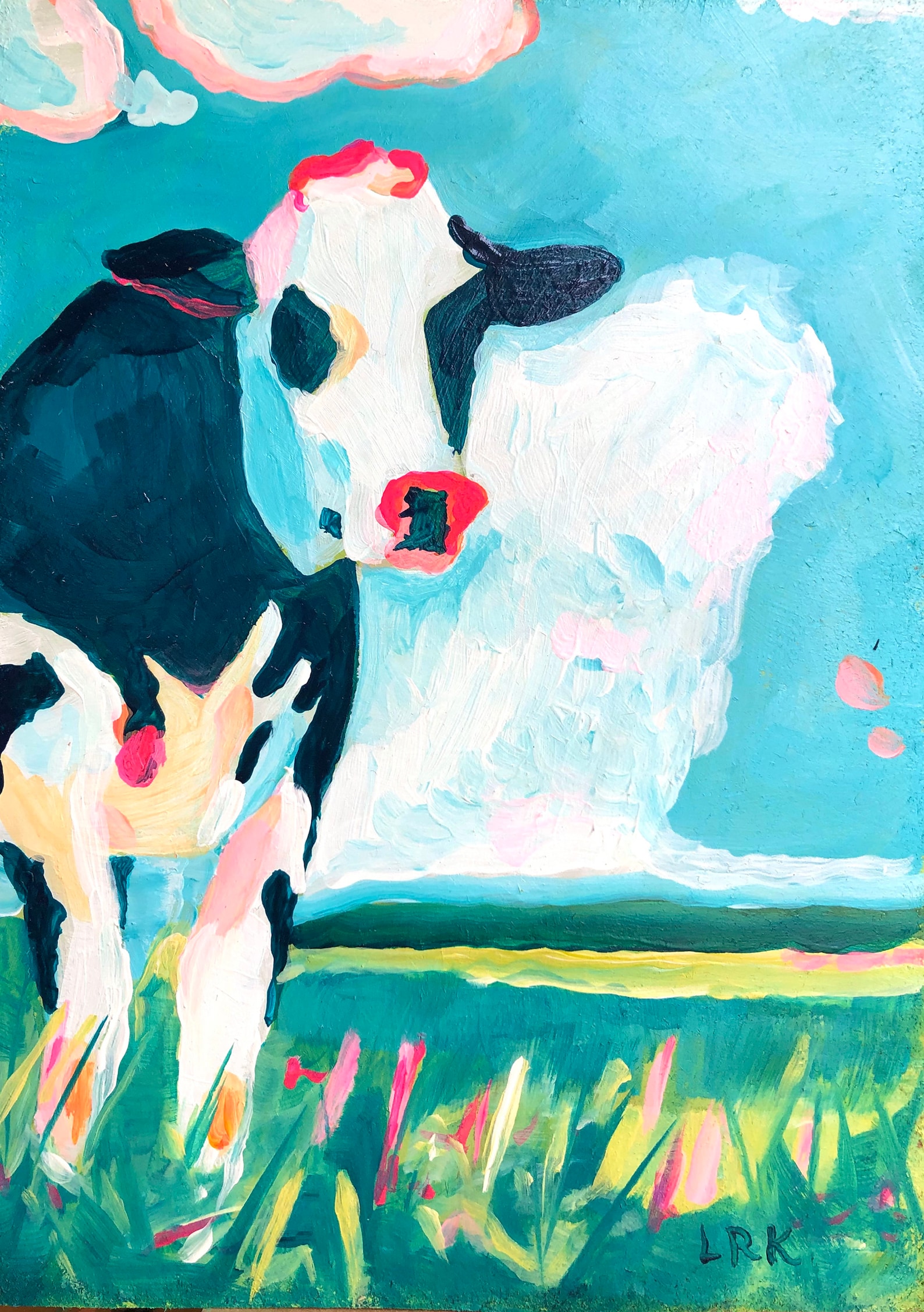 Cattle wall art, Montana Wall art, Landscape Wall Art, Giclee print, Wall Decor, Canvas Print Wall Art, UNFRAMED ART by Leslie Kimble - 8x10 inches