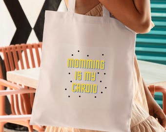 Personalized Mom Tote Bag – Recycled Canvas Carryall, Mother's Day Gift