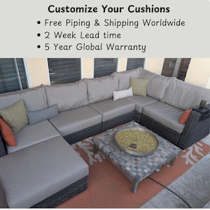 Custom Outdoor Cushion Covers - Waterproof, UV-Resistant, Durable Replacement Covers for Outdoor Seating, Patio Furniture, Garden Decor