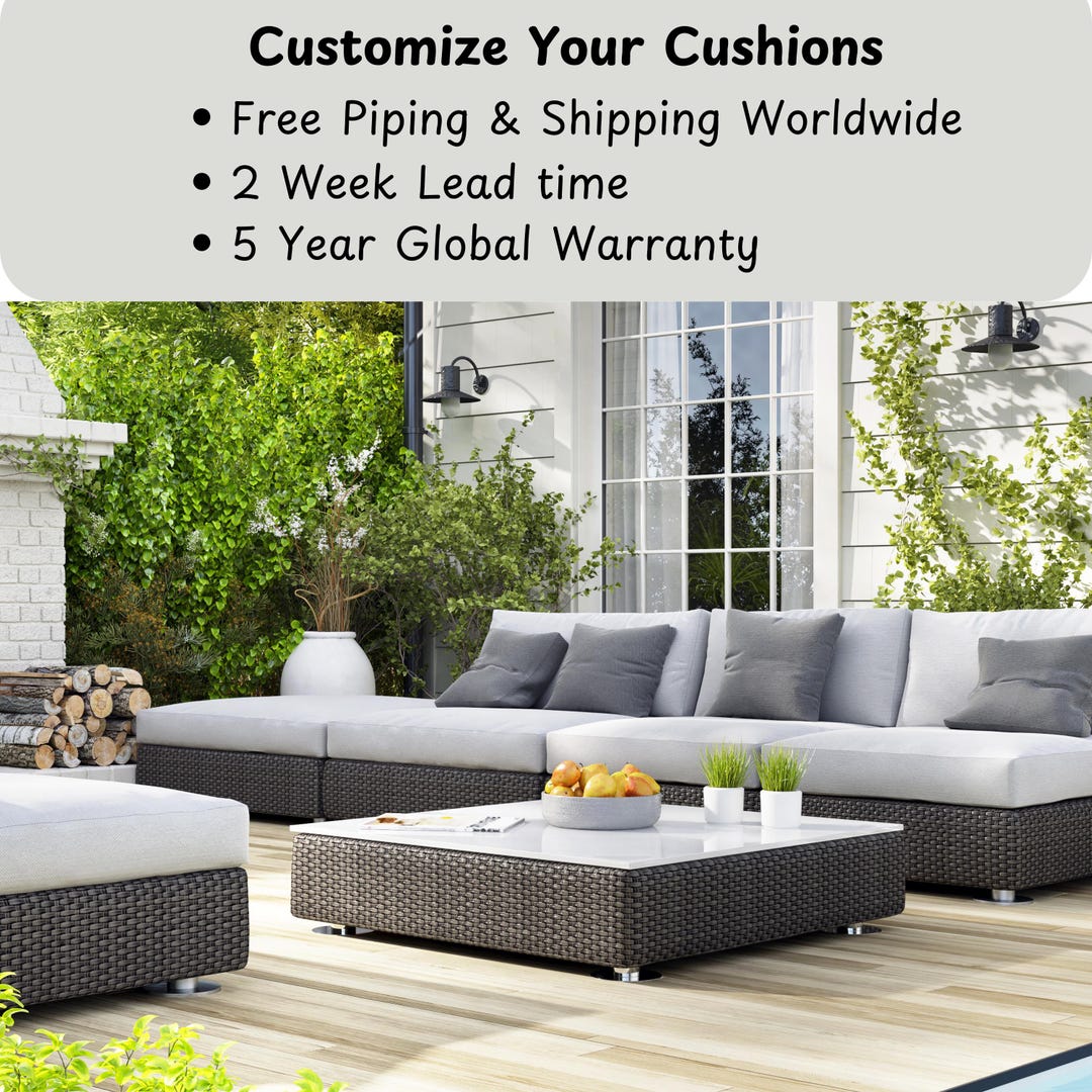 Sunbrella Outdoor Cushion Cover: Trapezoid Chair, Bench, Daybed