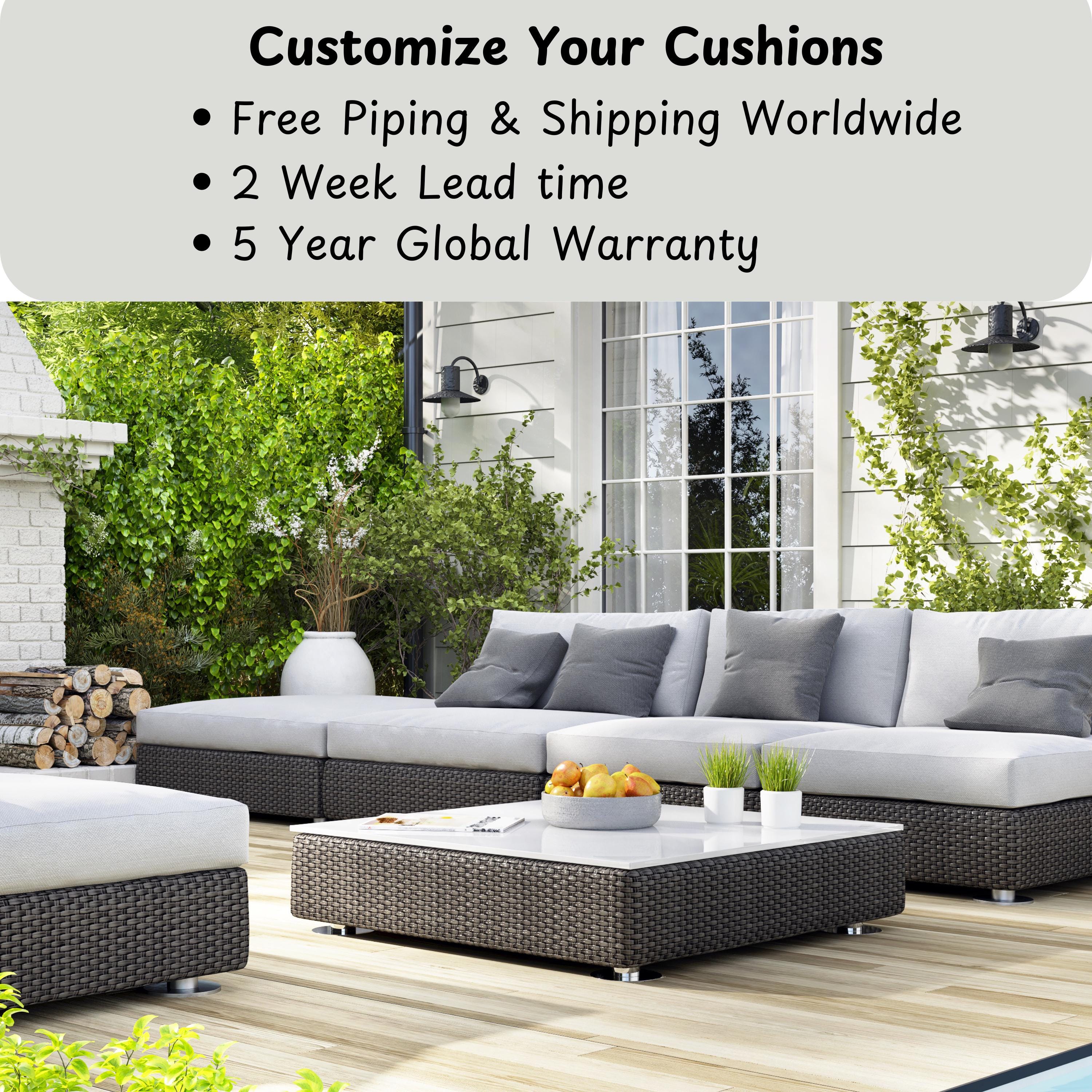 Sunbrella Outdoor Cushion Cover: Trapezoid Chair, Bench, Daybed