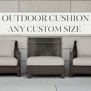 Custom Sunbrella Outdoor Cushion: Weather Resistant Bench, Deck, Window Seat