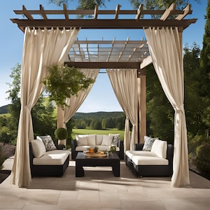 Sunbrella Outdoor Curtain: Custom Patio Privacy Screen, Gazebo Shade
