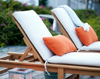 Custom Sunbrella Outdoor Chaise Lounge Cushion Set