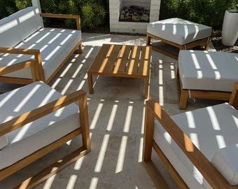 Custom Sunbrella Outdoor Cushions: Weather-Safe Bench, Seat, Sofa