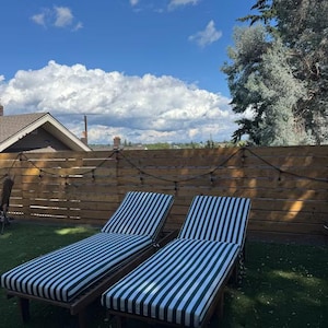 Housse de méridienne personnalisée Coussin imperméable pour meubles de piscine, bleu marine, tapis de salon confortable, sièges d'extérieur, matériau de coussin de qualité supérieure Sunbrella