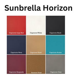 Sunbrella Horizon faux leather colours for vegan, waterproof desk mats