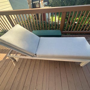 Custom Chaise Lounge Cushion, Sunbrella Outdoor Patio Lounger, Waterproof Fabric