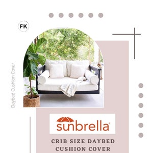 Sunbrella Tagesbett Kissenbezug: Wunschgrösse für Krippe (52x28)